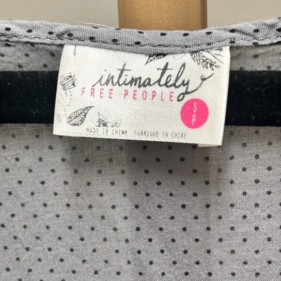 Free People Voile Lace Trapeze Slip Dress Iron Grey SP EUC Whimsigoth AHS Rare - Picture 5 of 5